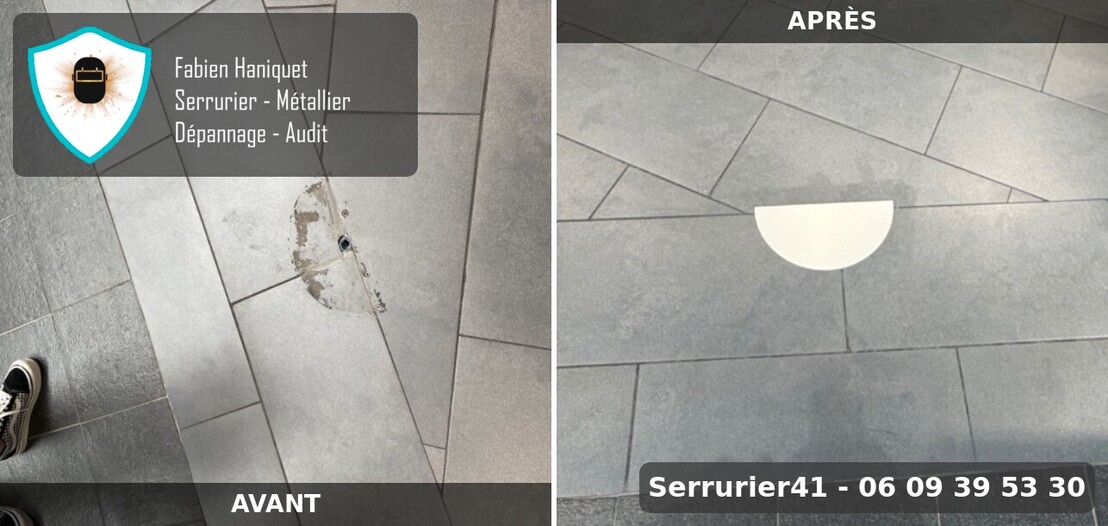 Serrurier Vineuil Fixation Plaque Metallique